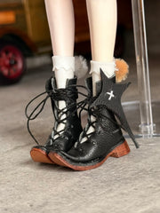 Upturned Toe Strap Blythe Boots - Handmade Doll Shoes - ToastDoll