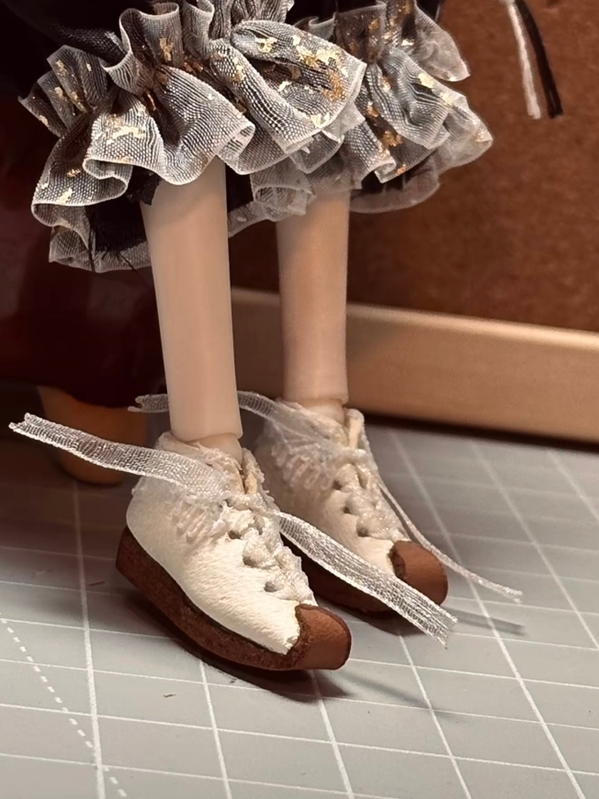 Vintage Ribbon Leather Blythe Shoes - ToastDoll