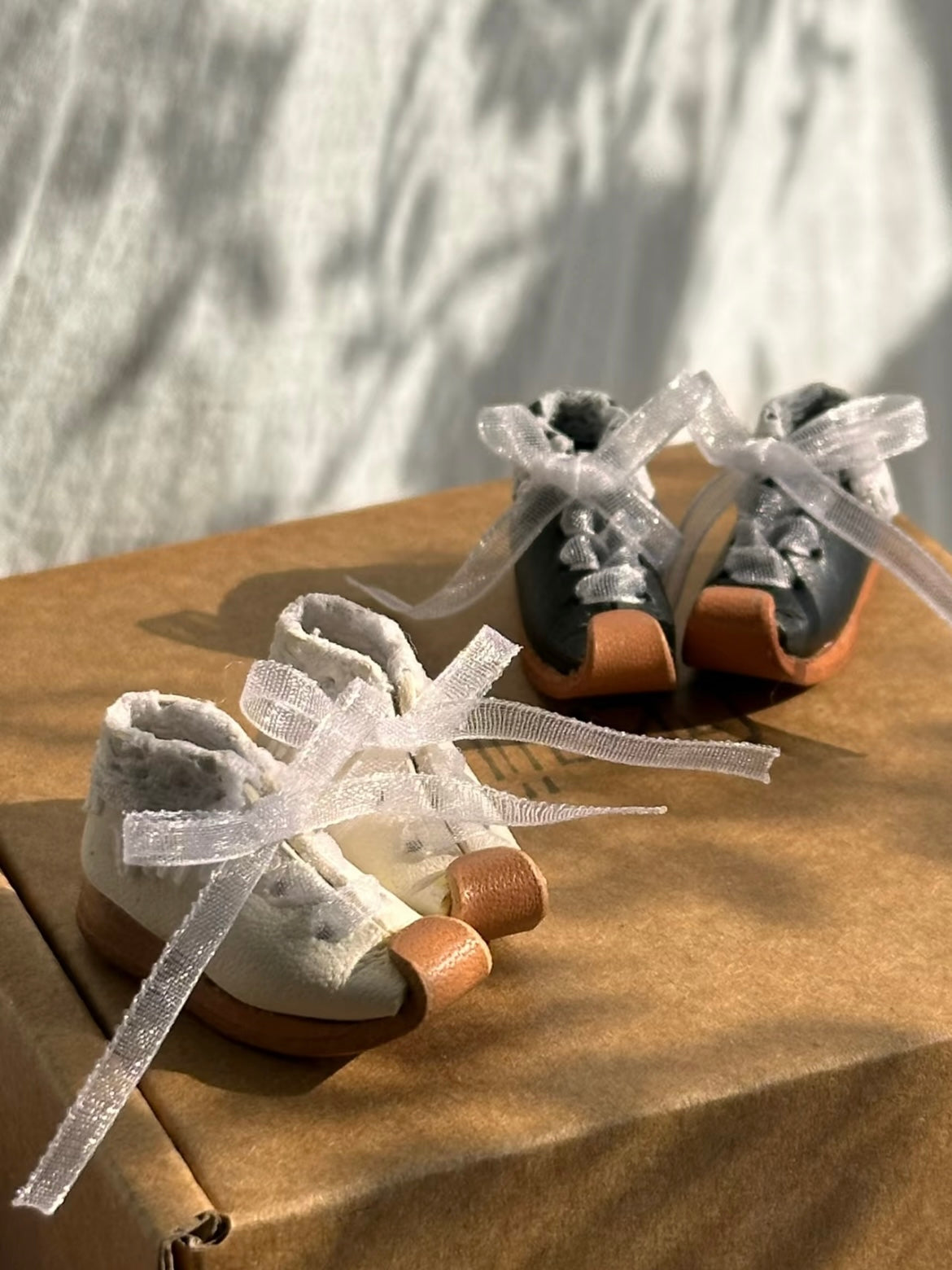 Vintage Ribbon Leather Blythe Shoes - ToastDoll