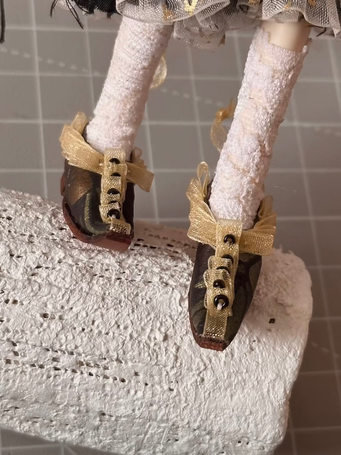 Vintage Lace Pointed Toe Blythe Shoes - ToastDoll