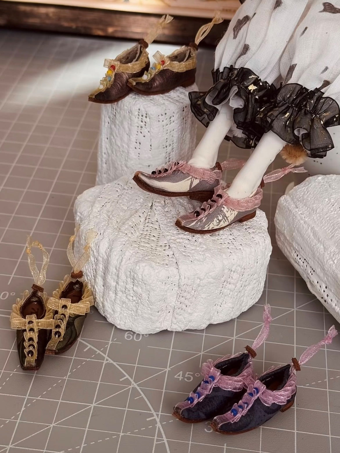 Vintage Lace Pointed Toe Blythe Shoes - ToastDoll
