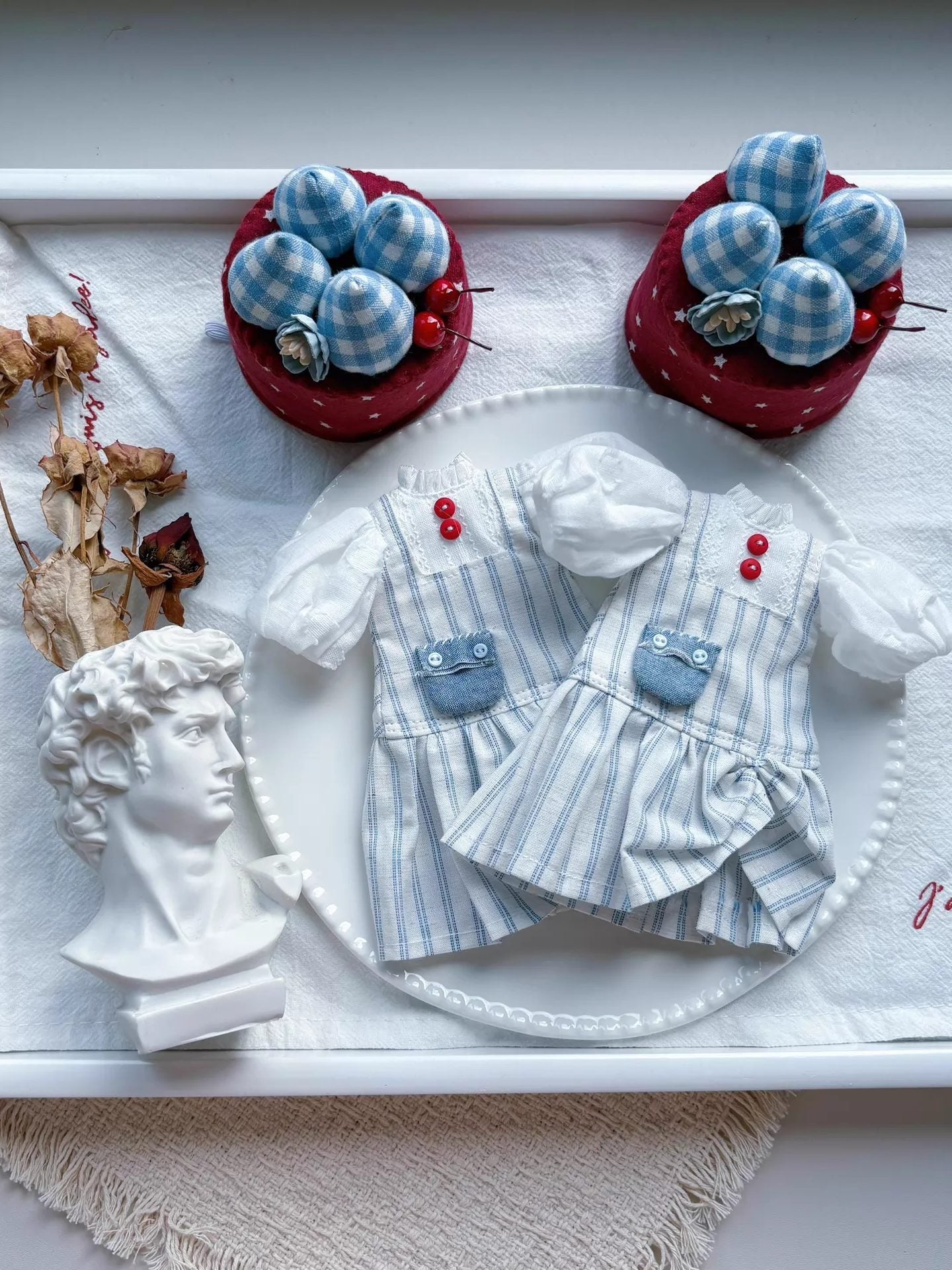 Cherry Cake 1/6 BJD Set Flat Lay | ToastDoll