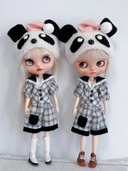 Panda Plaid Blythe Set | ToastDoll