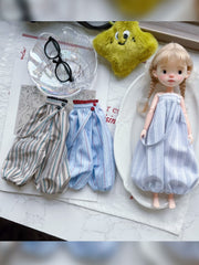 Bloomer Romper Blythe 1/6 BJD Set Flat Lay | ToastDoll