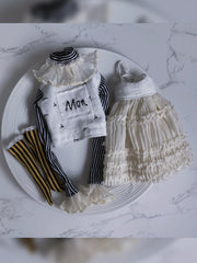 Striped Grunge Blythe 1/6 BJD Set Flat Lay | ToastDoll