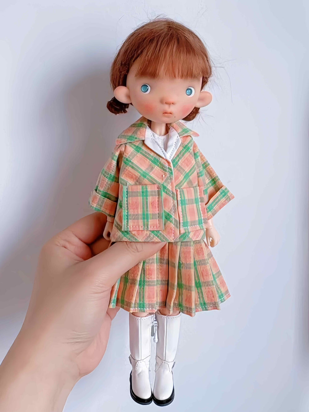 Preppy Uniform Blythe 1/6 BJD Set Full Body View | ToastDoll