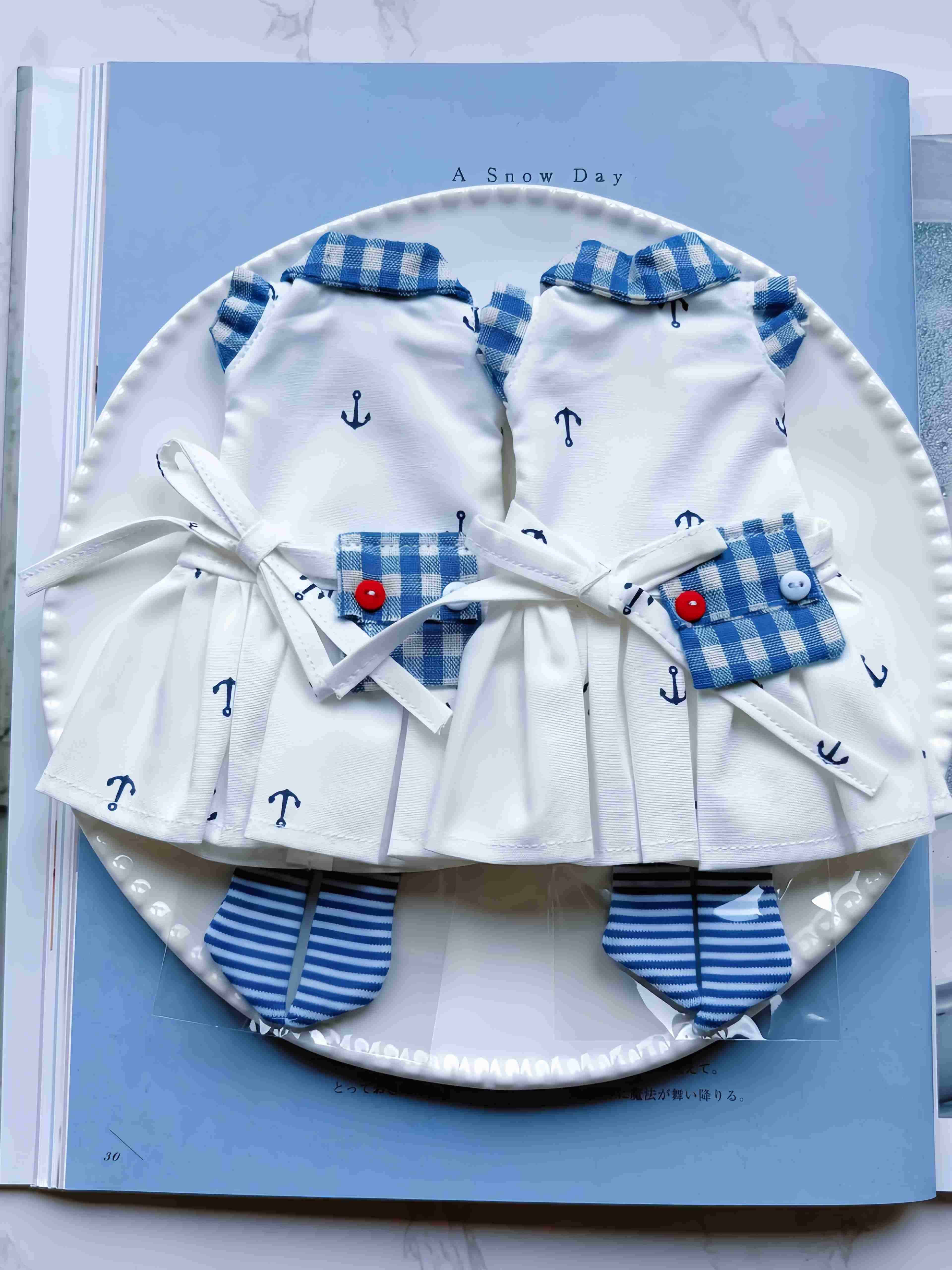 Nautical Blythe 1/6 BJD Dress Flat Lay | ToastDoll