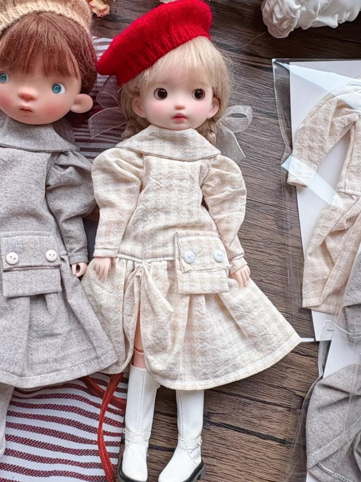 Retro Dress Blythe 1/6 BJD Set Front View | ToastDoll