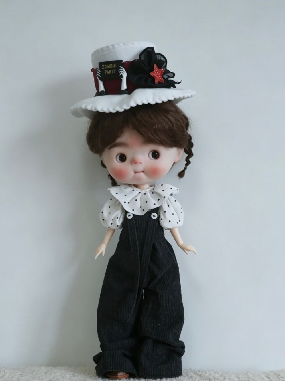 Black Simple Overalls Blythe 1/6 BJD Outfit | ToastDoll