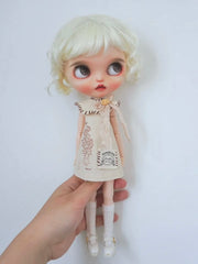 Vintage Button Dress Blythe 1/6 BJD Outfit | ToastDoll