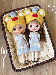 Butter Bear Blue Blythe Outfit - Handmade Doll Clothes - ToastDoll