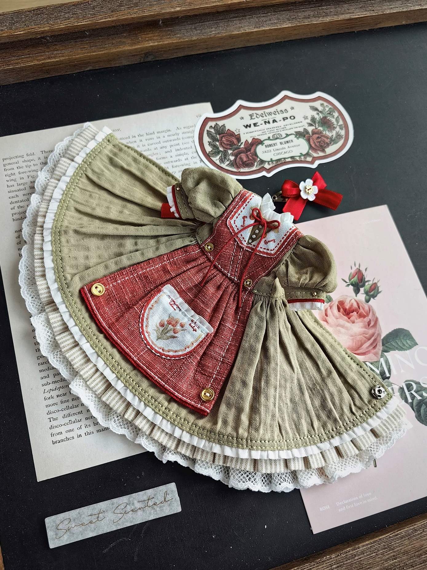 Red Green Rustic Blythe BJD Set | ToastDoll