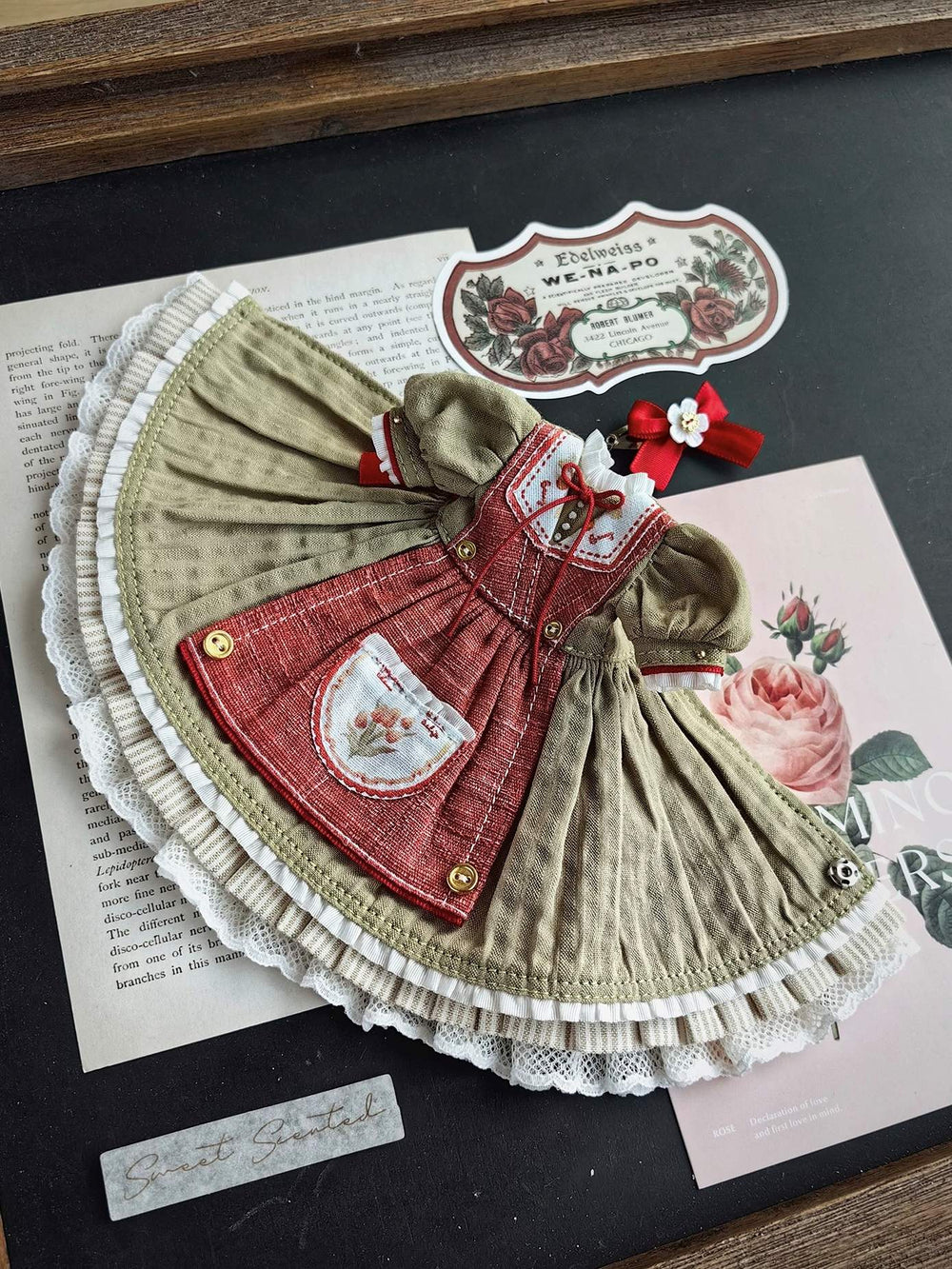 Red Green Rustic Blythe BJD Set | ToastDoll