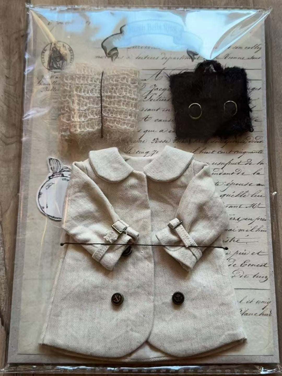 Handmade Outfit for Blythe/Obitsu, Winter Tale Overcoat Set