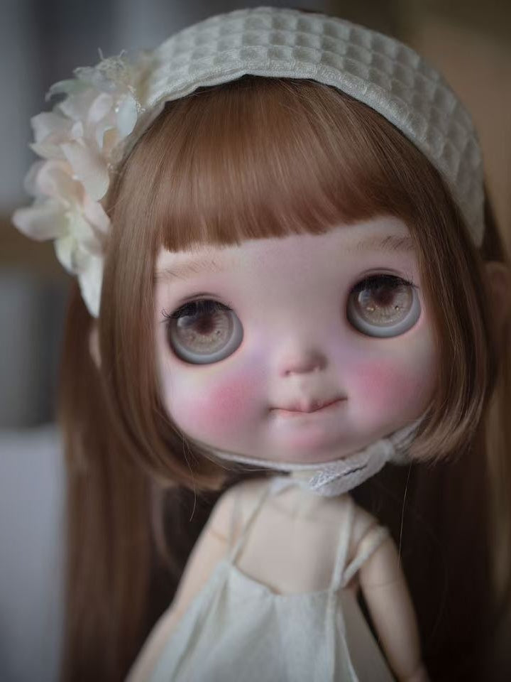 Handmade Outfit for Blythe/Obitsu, Floral Sundress Headscarf Set