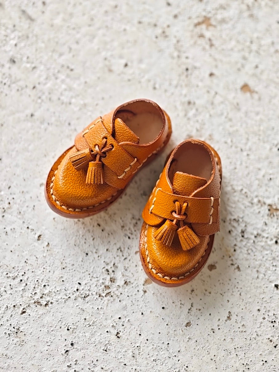 [IN STOCK] Leather Vintage Tassel Blythe Handmade Shoes - ToastDoll