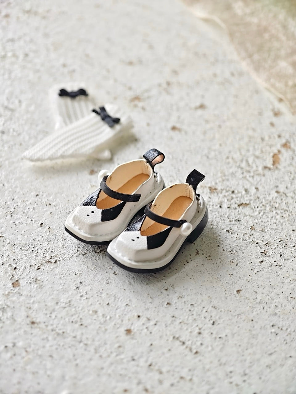 [IN STOCK] Leather Collar Blythe Mary Janes - Handmade Doll Shoes - ToastDoll