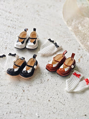 [IN STOCK] Leather Collar Blythe Mary Janes - Handmade Doll Shoes - ToastDoll