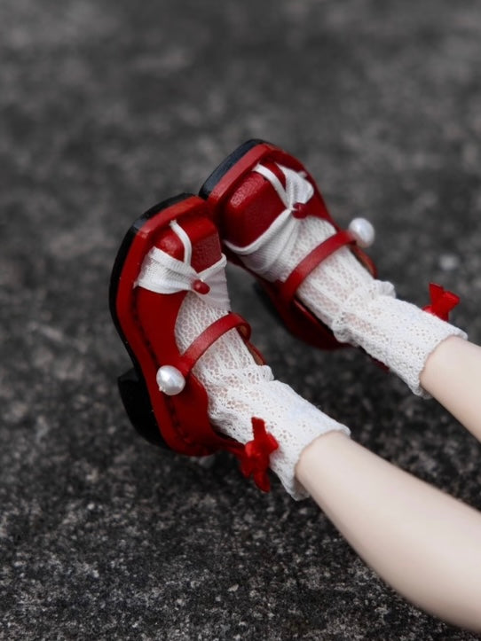 [IN STOCK] Leather Gift Blythe Mary Janes - Handmade Doll Shoes - ToastDoll