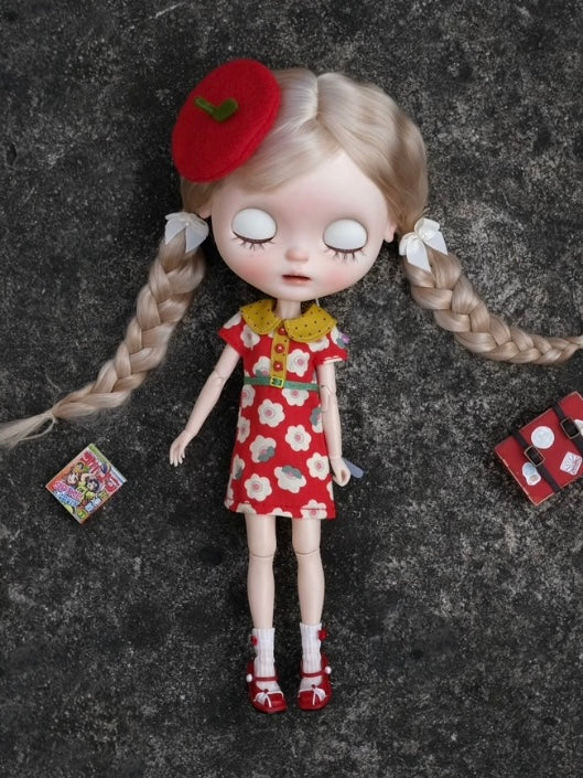 [IN STOCK] Leather Gift Blythe Mary Janes - Handmade Doll Shoes - ToastDoll