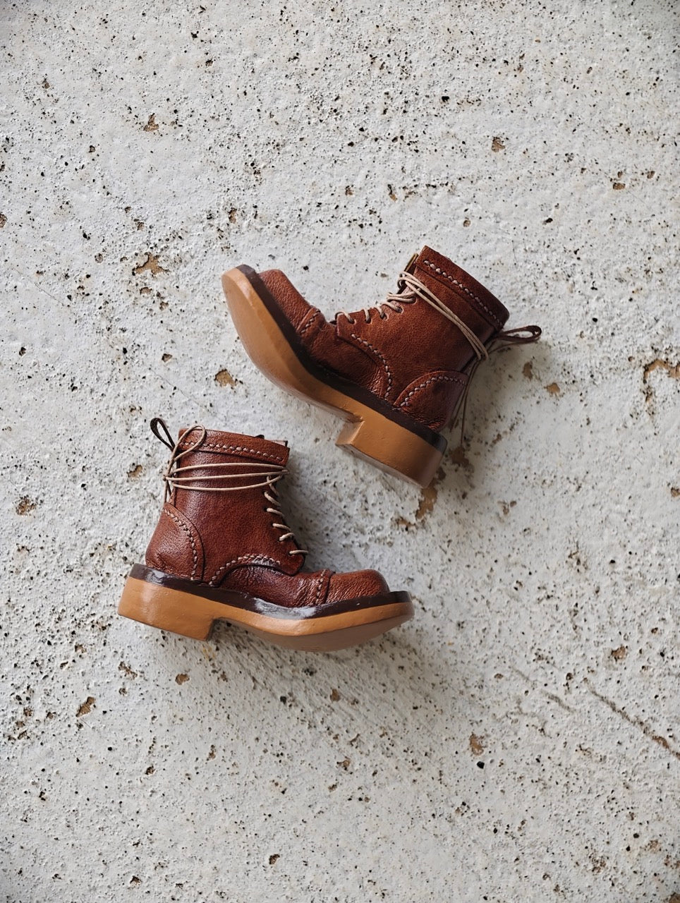 Dark Brown Vintage Leather Blythe Boots | ToastDoll