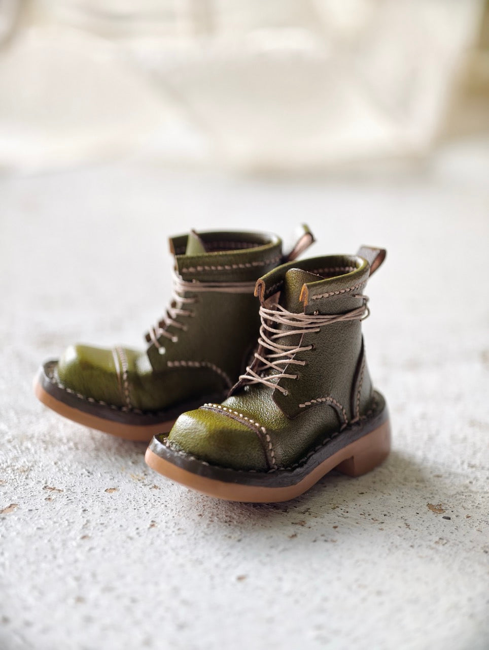 Green Vintage Leather Blythe Boots | ToastDoll