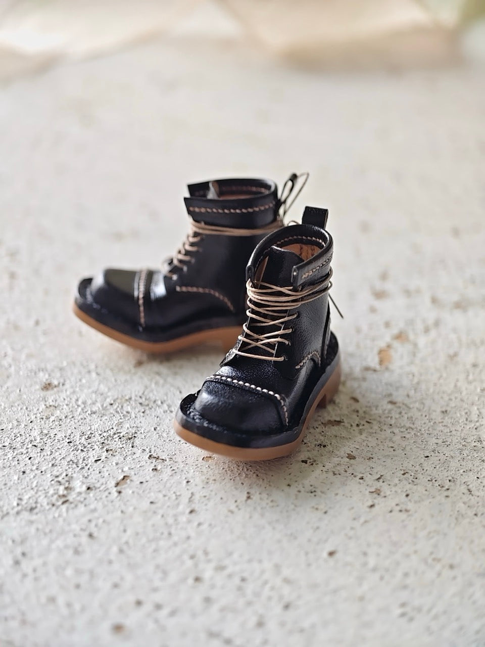 Black Vintage Leather Blythe Boots | ToastDoll