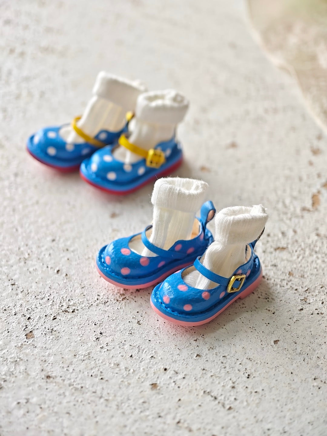  Blue Polka Dot Blythe Handmade Shoes | ToastDoll