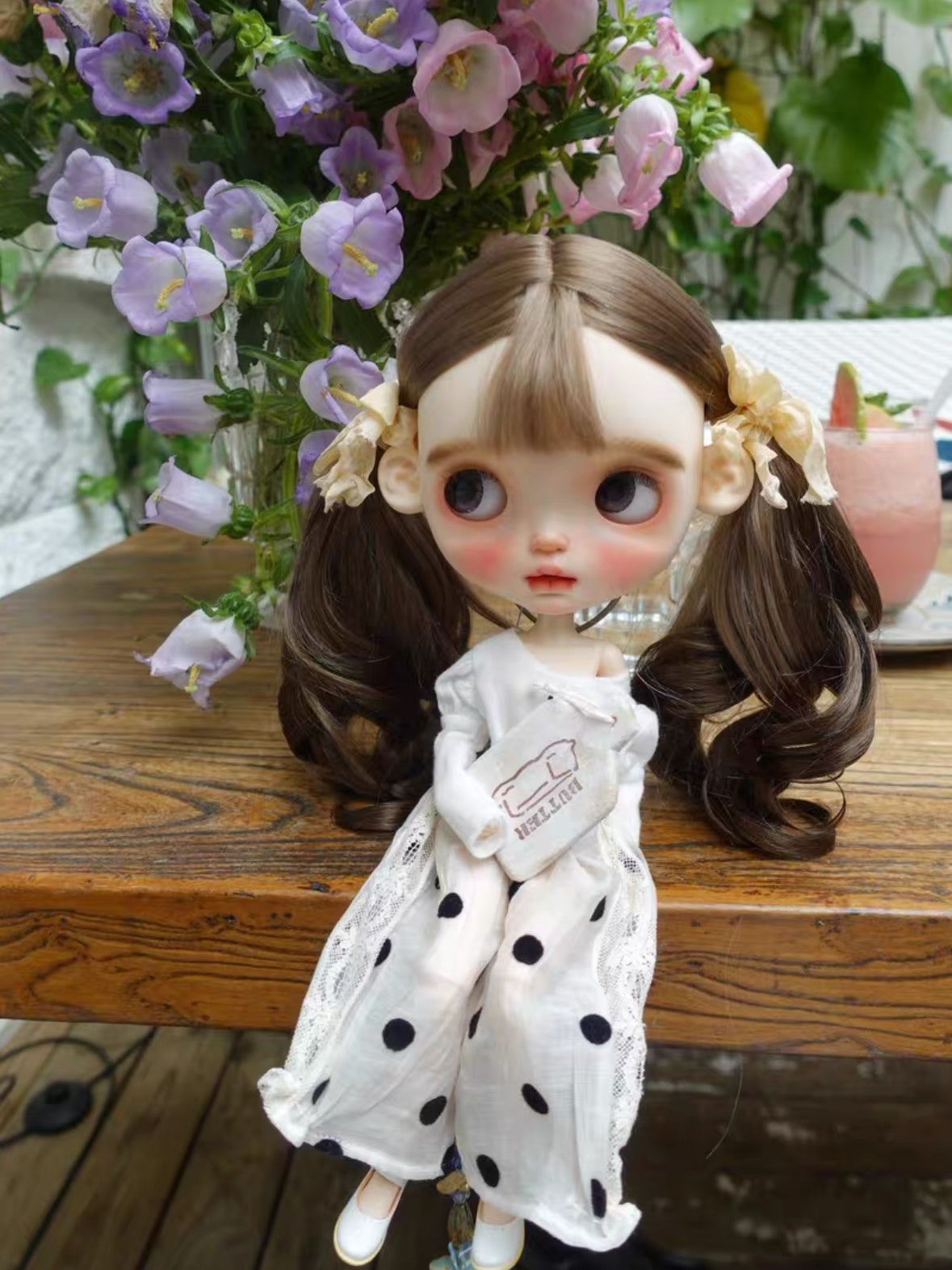 Elara Custom Blythe OOAK Sitting Pose | ToastDoll
