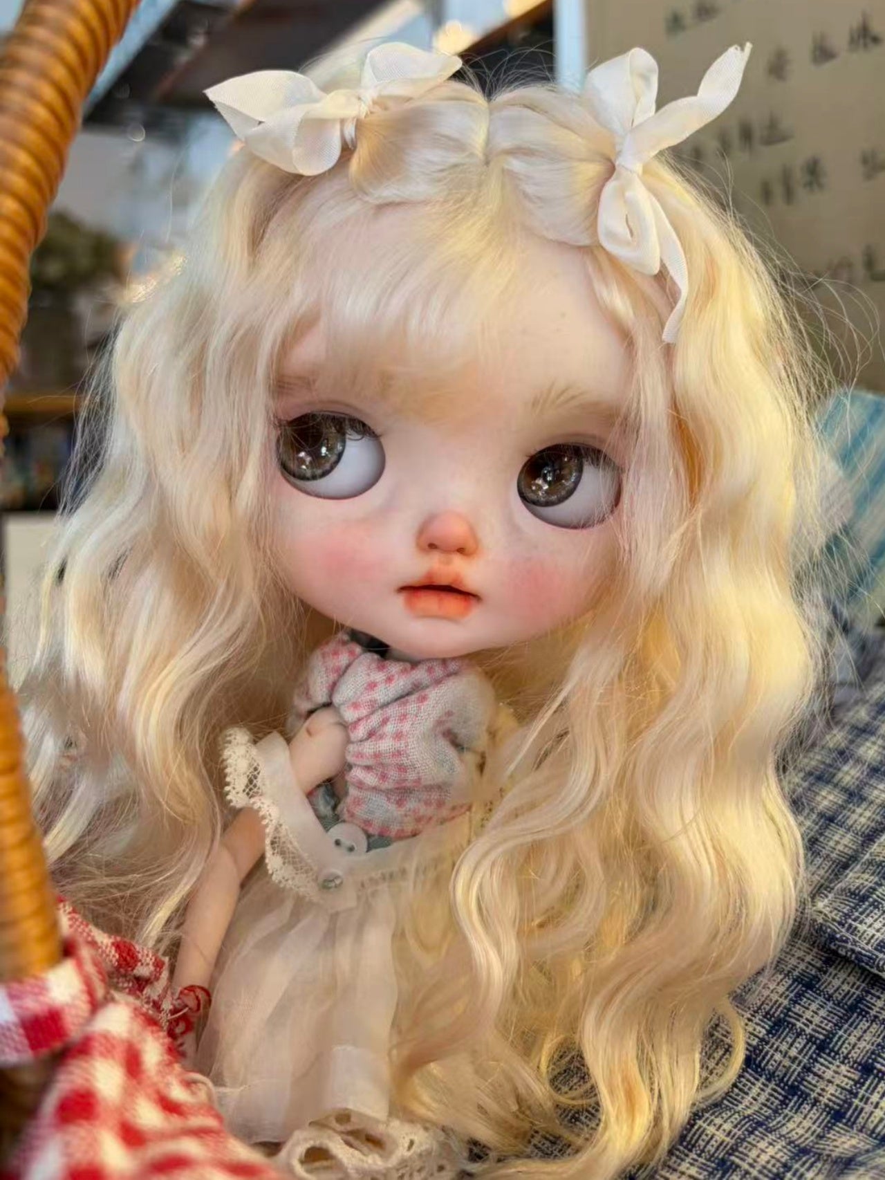 Melly Soft Curly Blythe Commission Doll | ToastDoll
