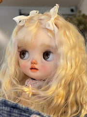 Melly Soft Curly Blythe Commission Doll  Close-up | ToastDoll