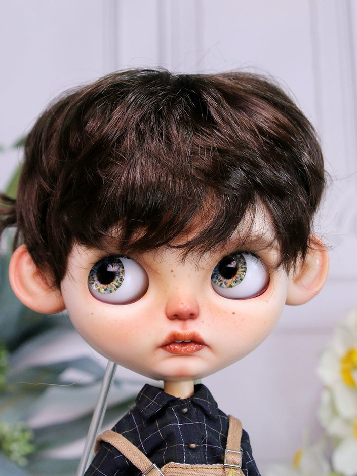 Handmade Blythe Wig, Bedhead Short Hair with Bangs