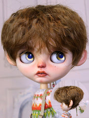 Handmade Blythe Wig, Tight Curls with Bangs