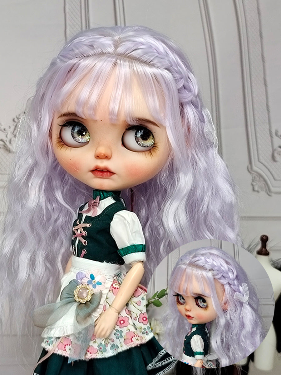 Handmade Blythe Wig, Big Waves with Bangs