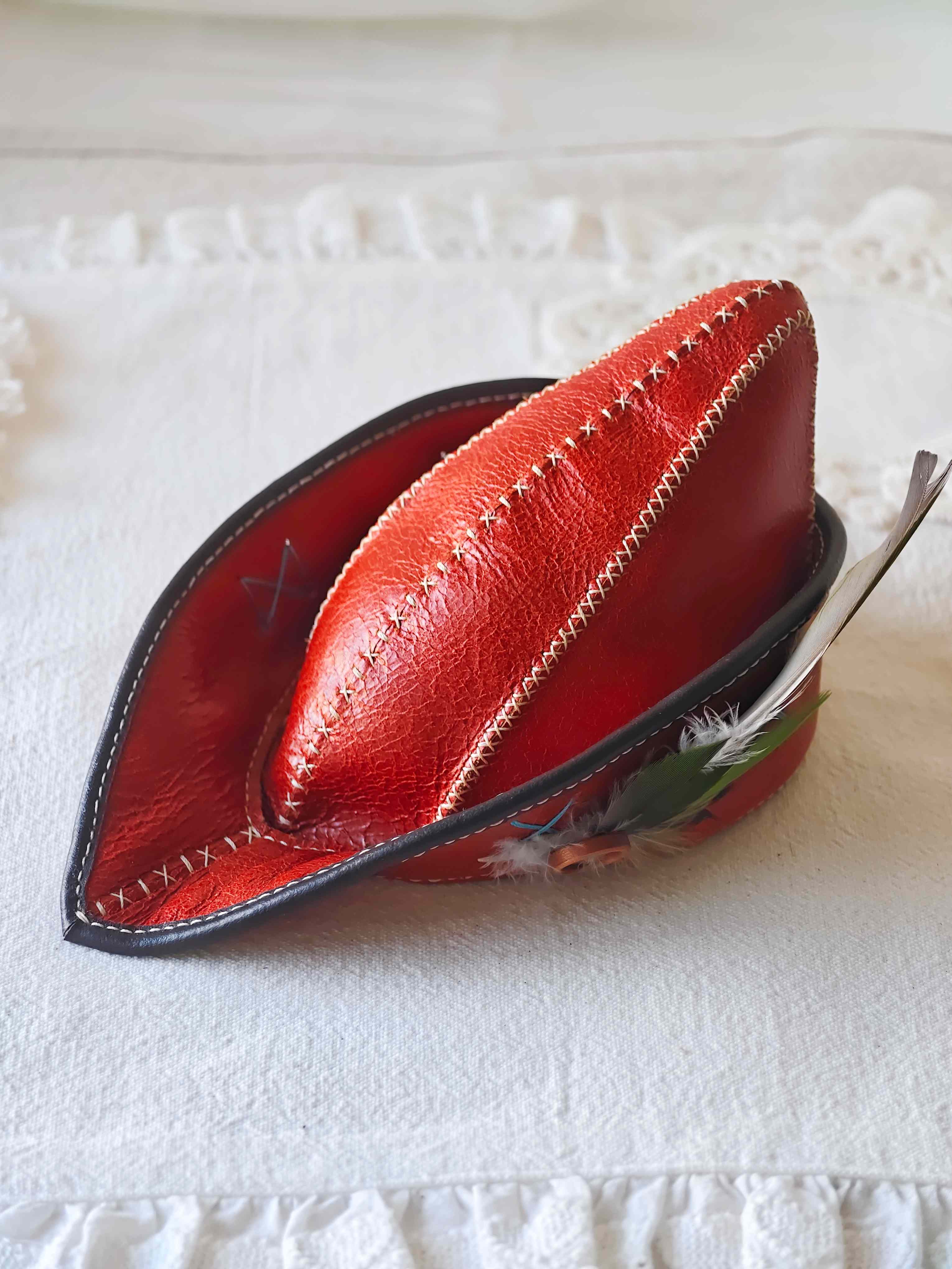 Handmade Blythe/BJD  Hat, Leather Robin Hood Hat