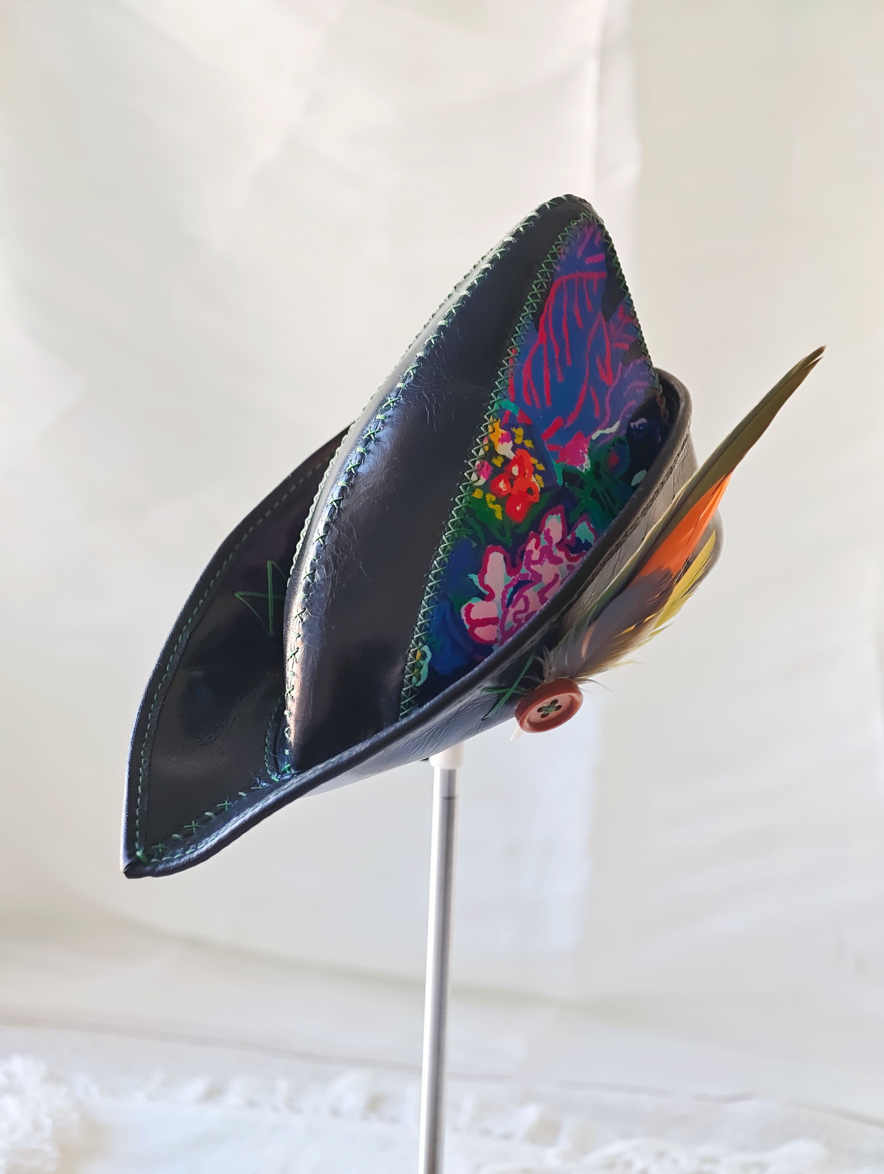 Handmade Blythe/BJD  Hat, Leather Robin Hood Hat