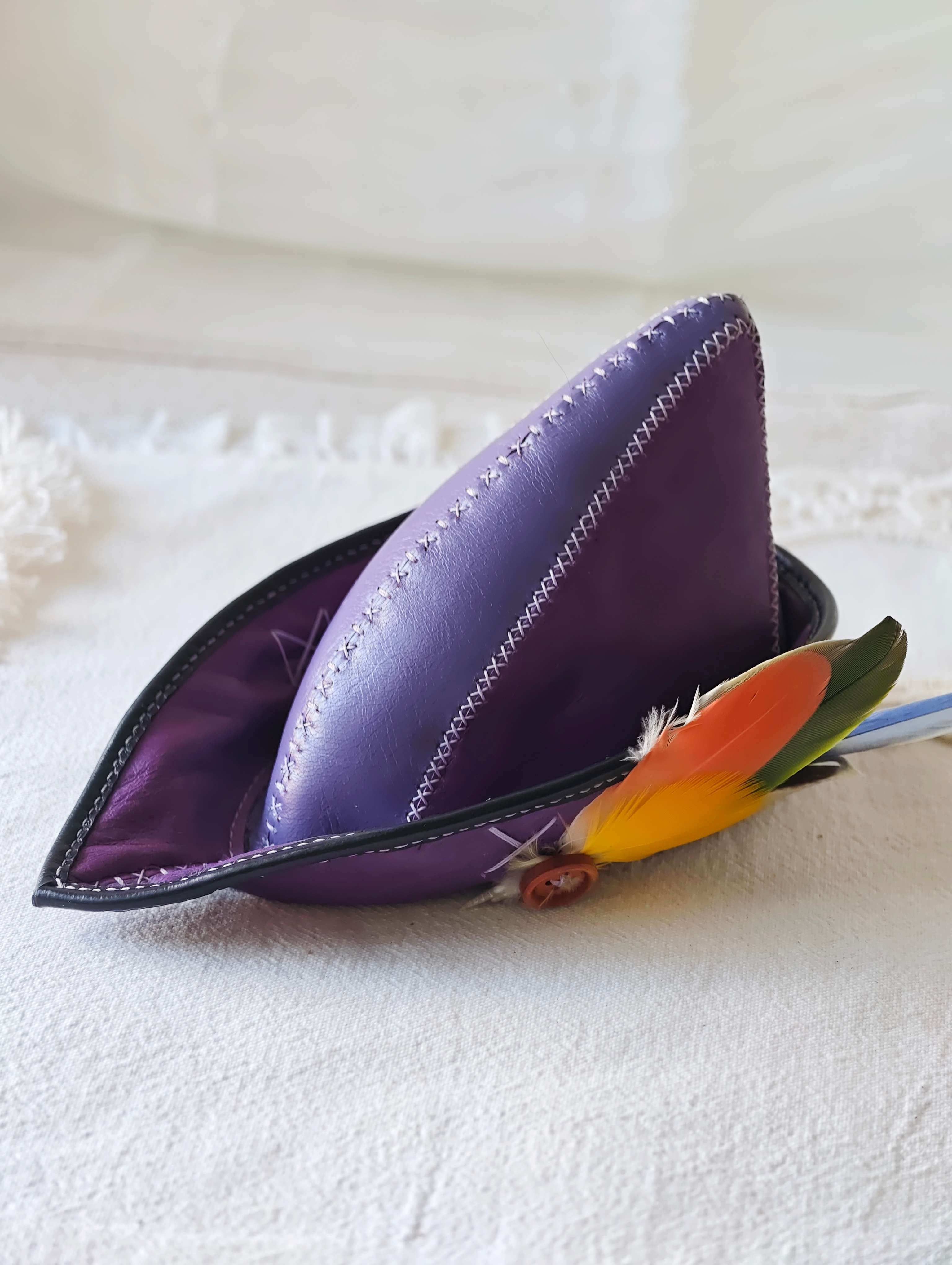 Handmade Blythe/BJD  Hat, Leather Robin Hood Hat