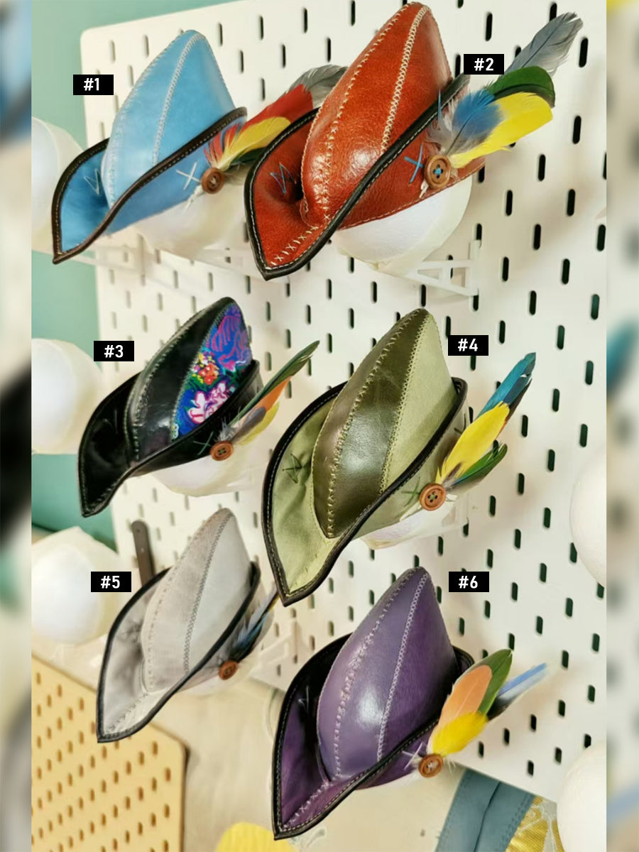 Handmade Blythe/BJD  Hat, Leather Robin Hood Hat