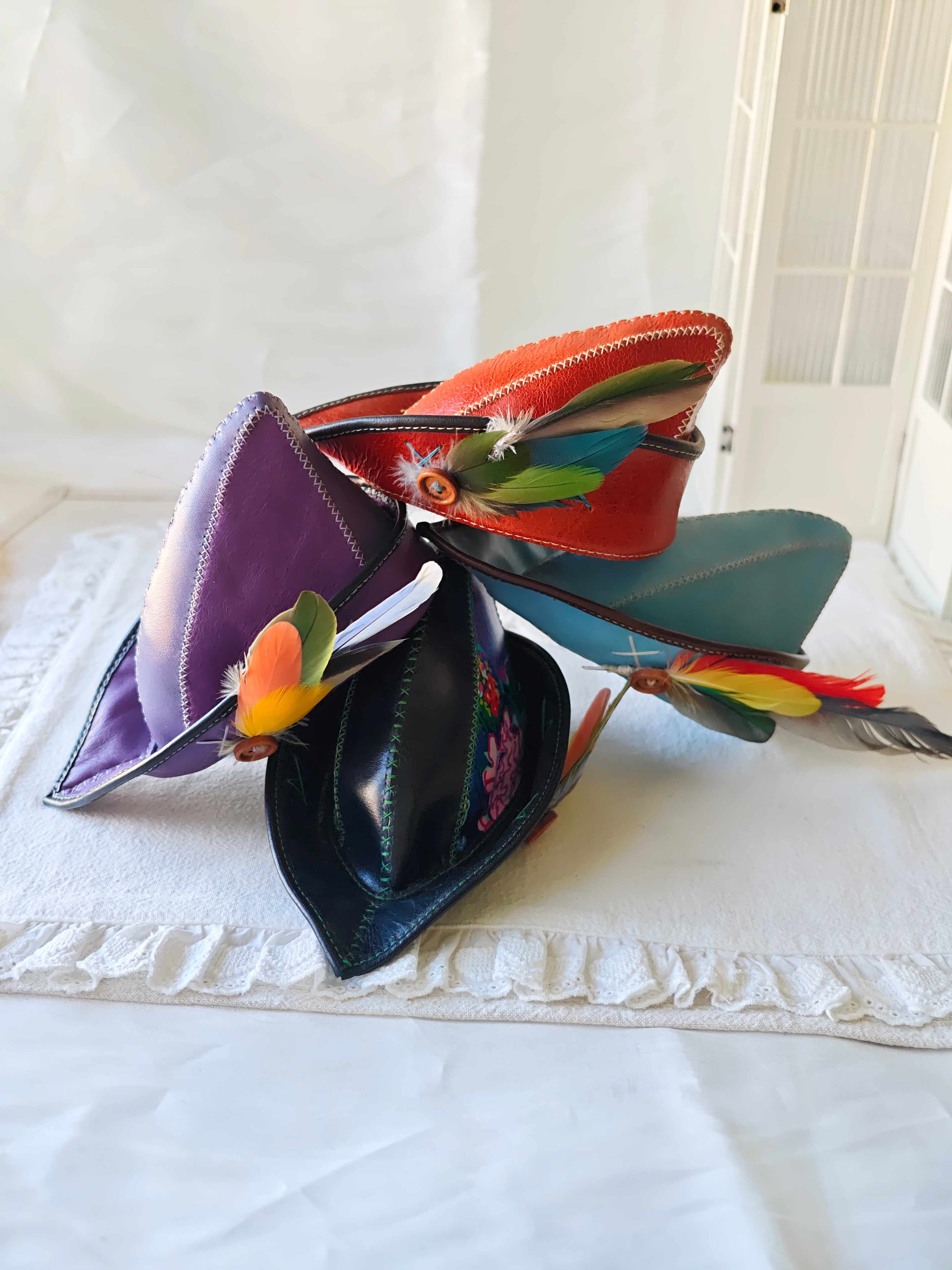 Handmade Blythe/BJD  Hat, Leather Robin Hood Hat