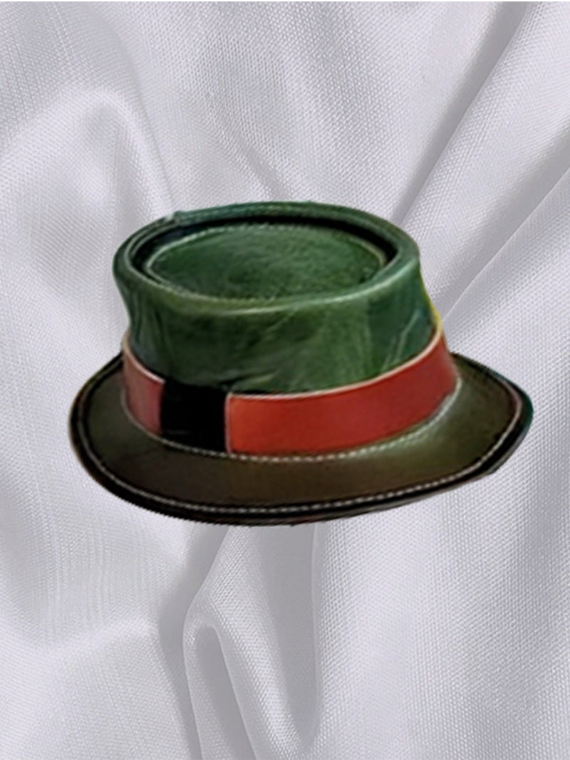 Handmade Blythe/BJD  Hat, Leather Pork Pie Hat