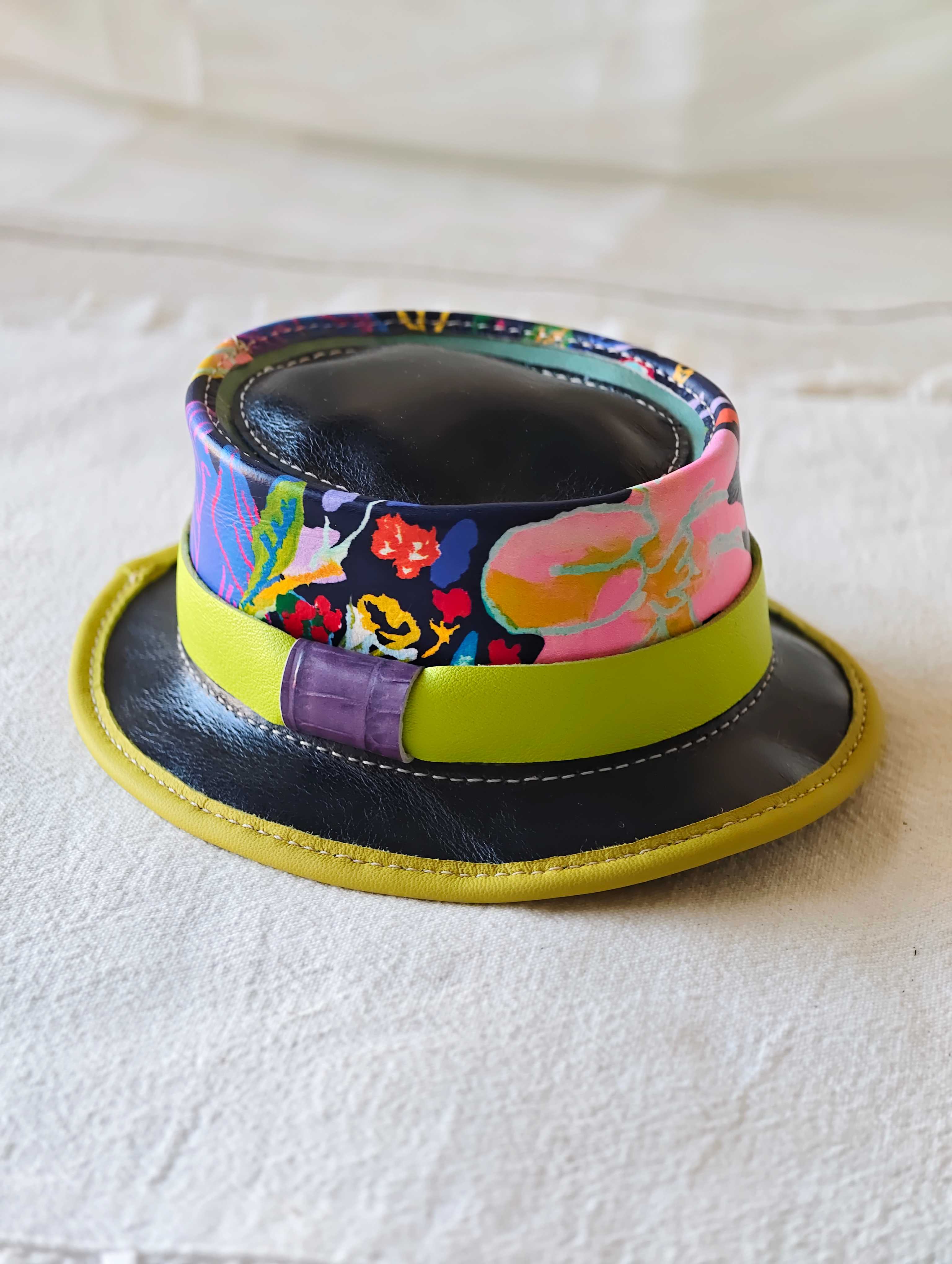 Handmade Blythe/BJD  Hat, Leather Pork Pie Hat