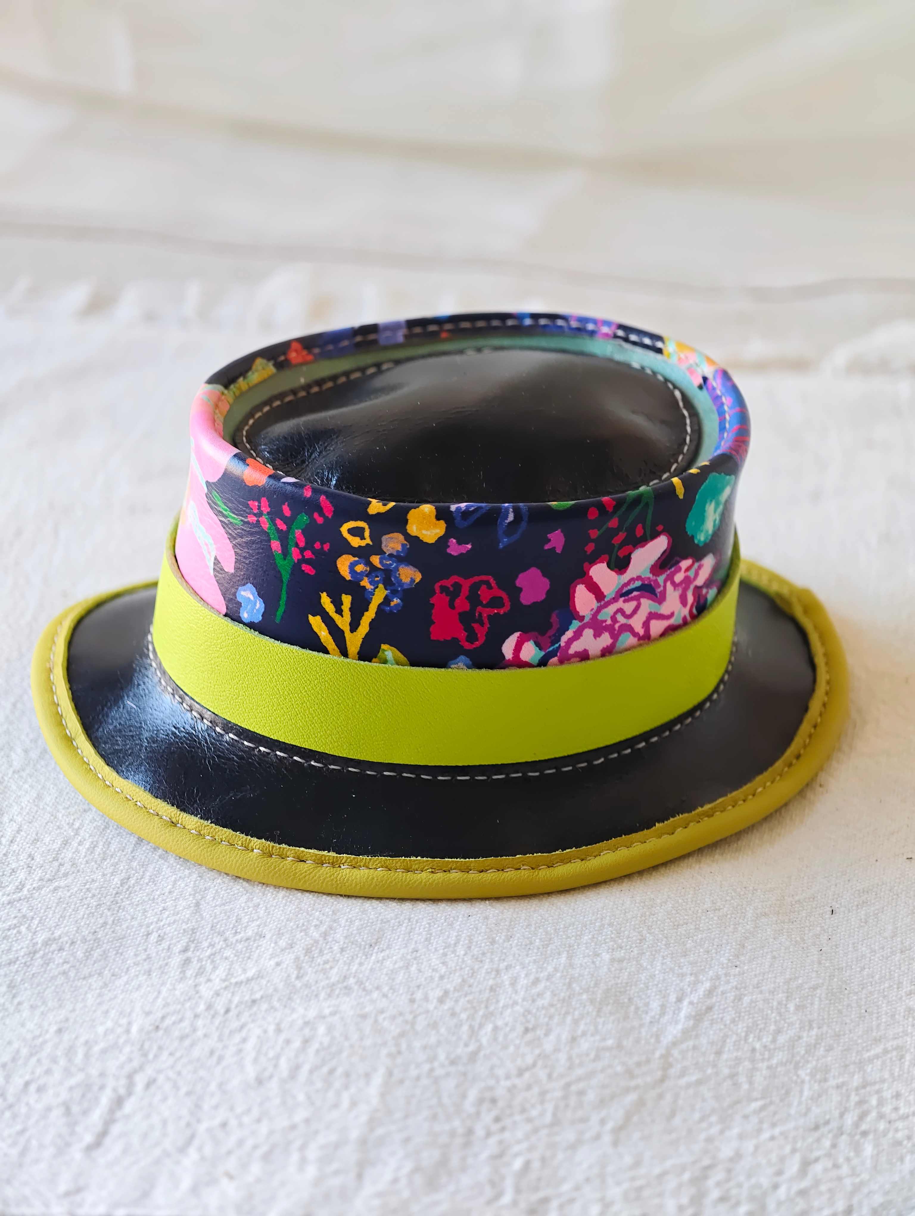 Handmade Blythe/BJD  Hat, Leather Pork Pie Hat