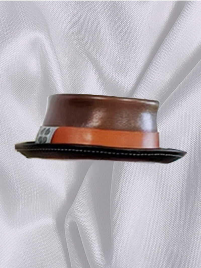 Handmade Blythe/BJD  Hat, Leather Pork Pie Hat