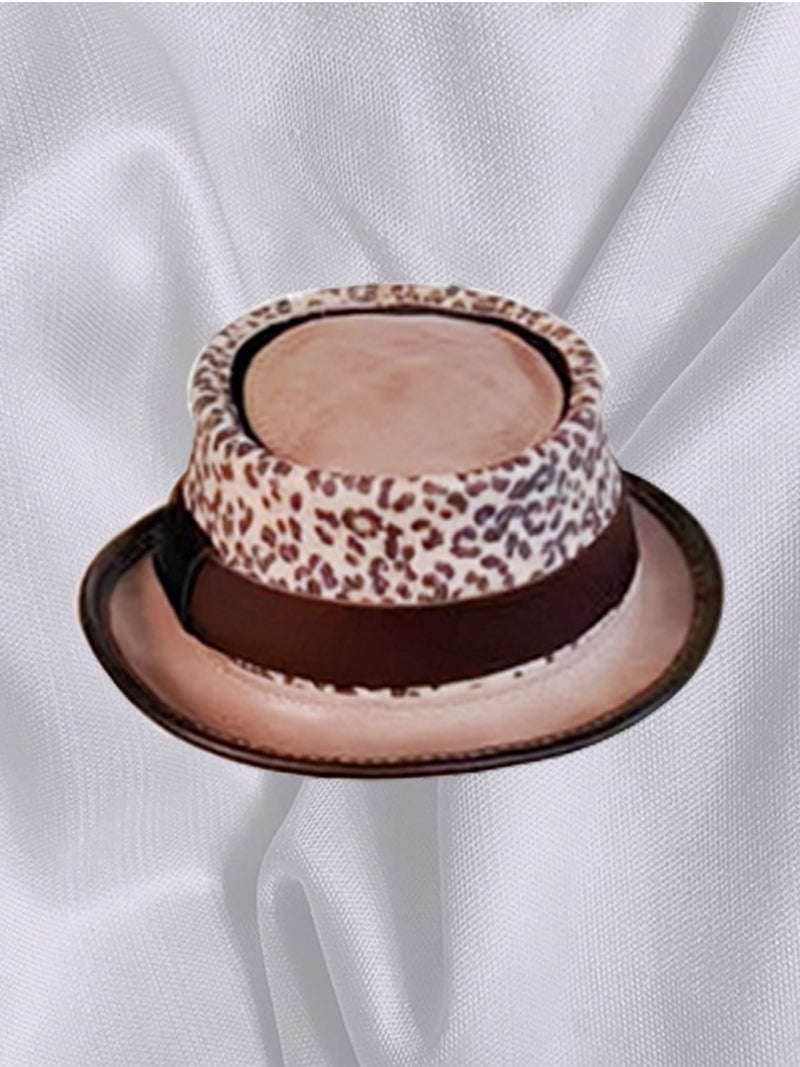 Handmade Blythe/BJD  Hat, Leather Pork Pie Hat