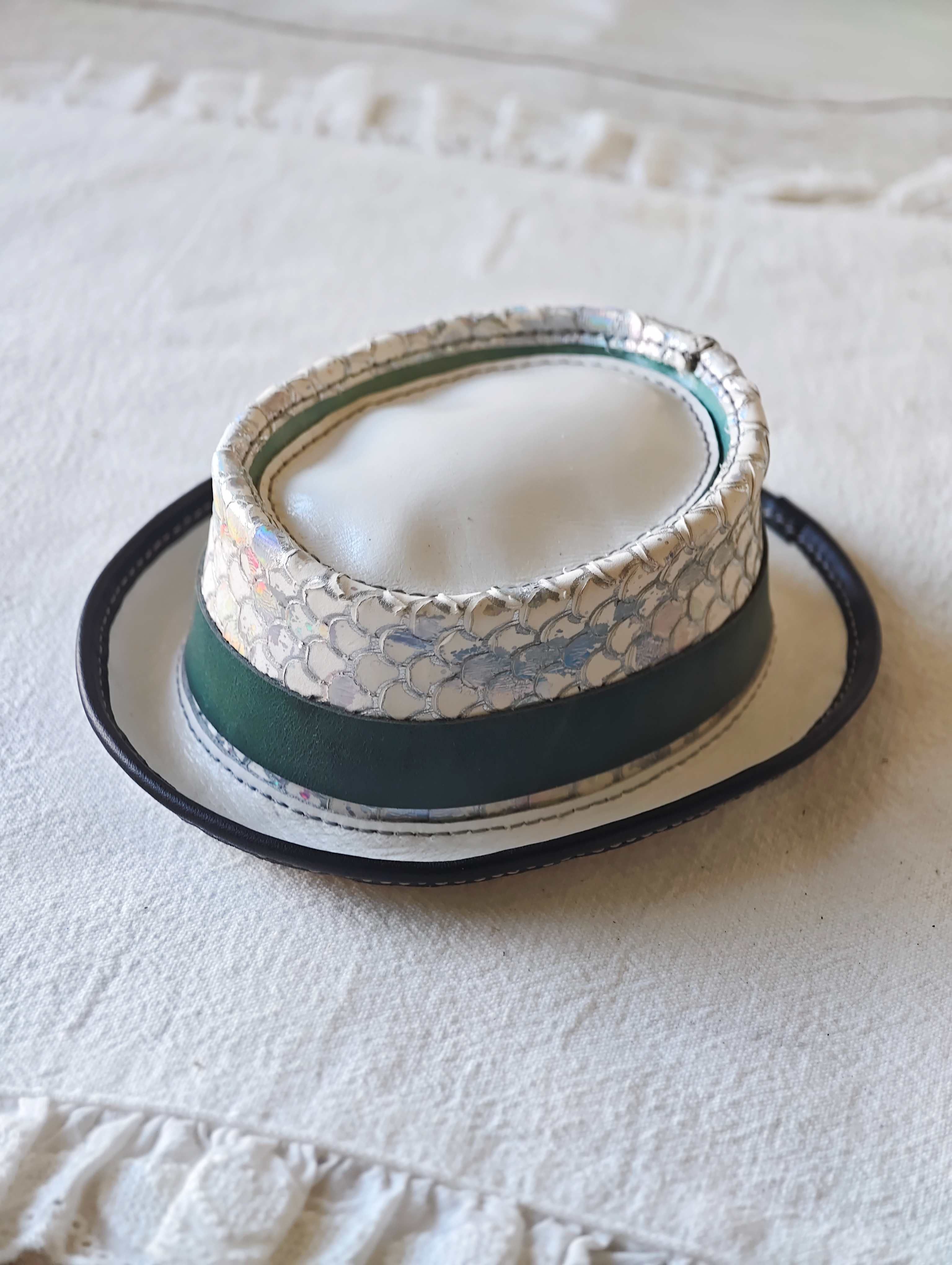 Handmade Blythe/BJD  Hat, Leather Pork Pie Hat