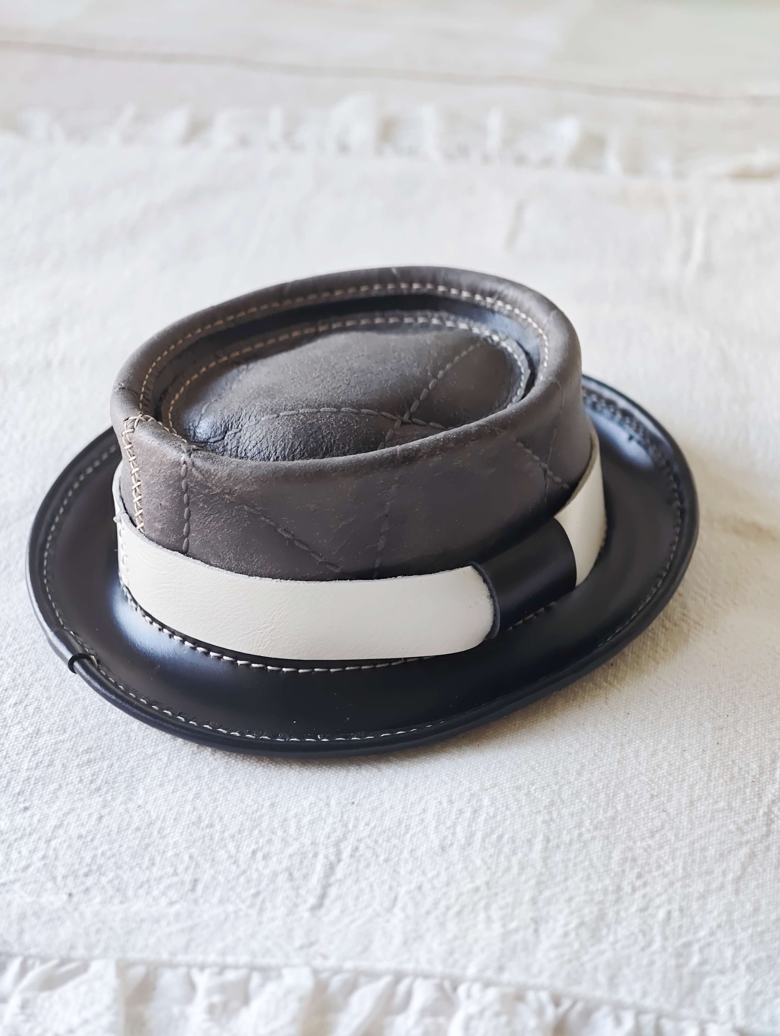 Handmade Blythe/BJD  Hat, Leather Pork Pie Hat