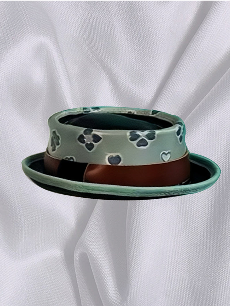 Handmade Blythe/BJD  Hat, Leather Pork Pie Hat