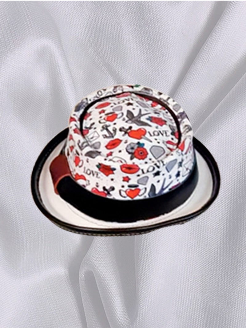 Handmade Blythe/BJD  Hat, Leather Pork Pie Hat