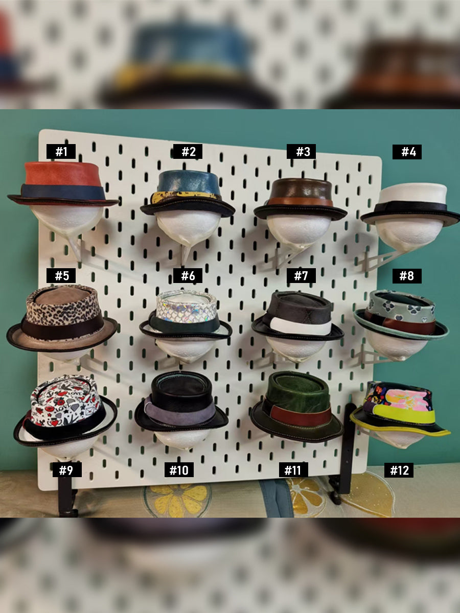 Handmade Blythe/BJD  Hat, Leather Pork Pie Hat