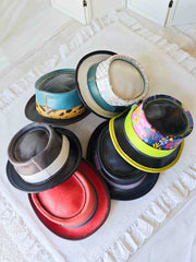 Handmade Blythe/BJD  Hat, Leather Pork Pie Hat